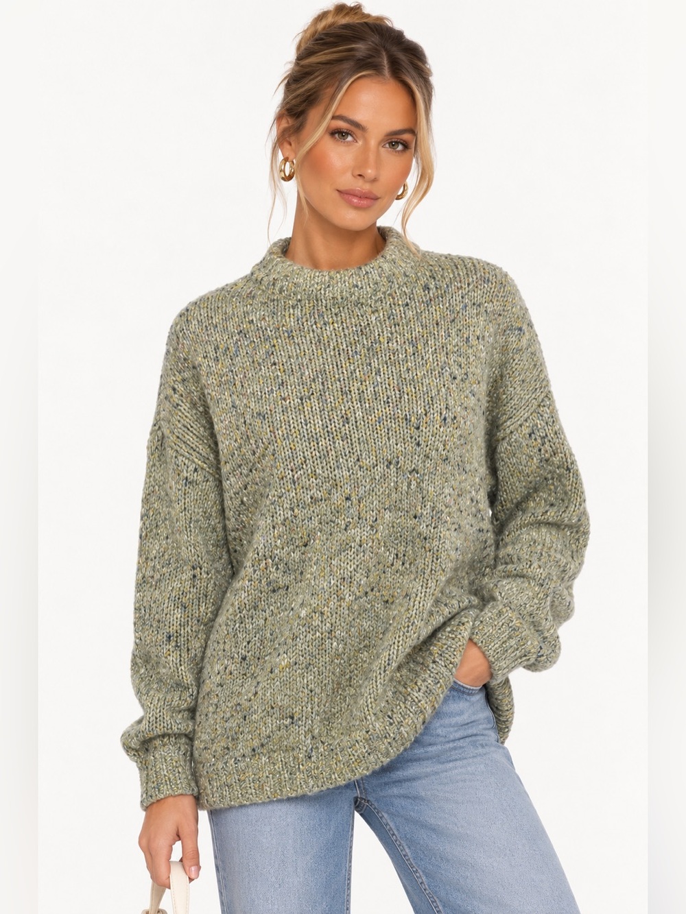🇩🇰 Olive Speckled Crewneck Sweater